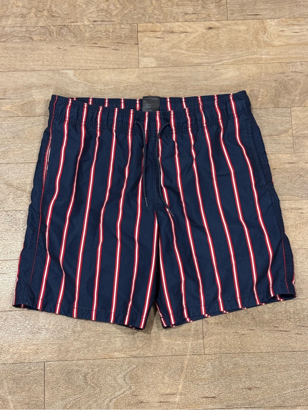 H&M Navy Blue Striped Swim Trucks USA Size Small